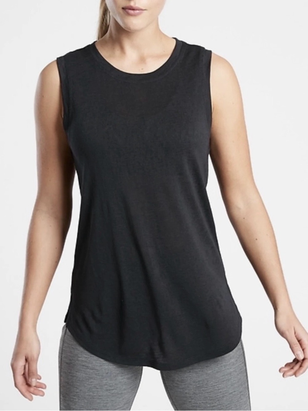 Athleta Black Muscle Tank Top